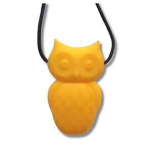 Jellystone Designs BPA Free Silicone Yellow Owl Chew Sensory Necklace NEW